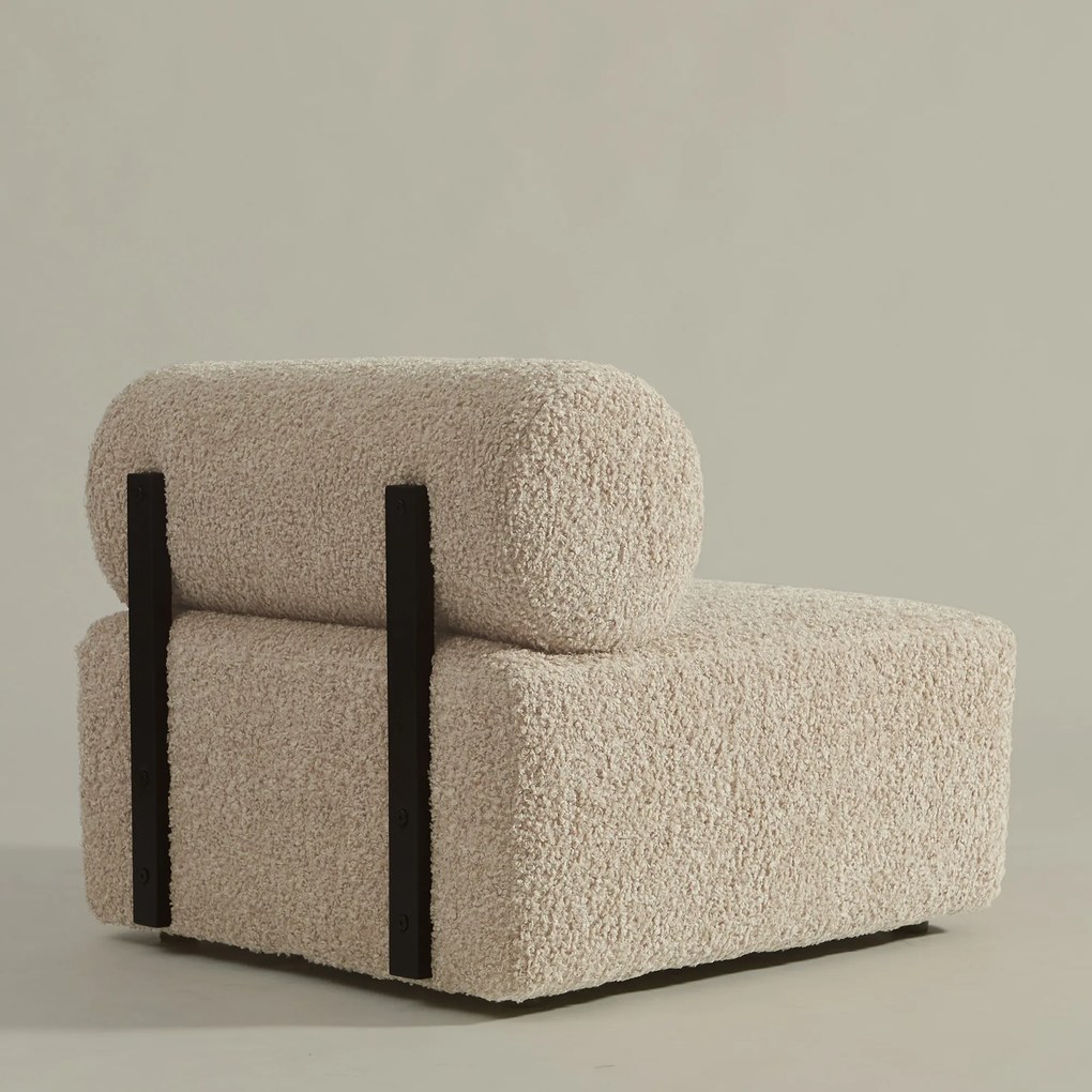 Fauteuil Met Ronde Rugleuning Ivoor