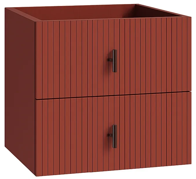 Muebles Raya onderkast ribbelfront 60cm met 2 softclose lades terracotta