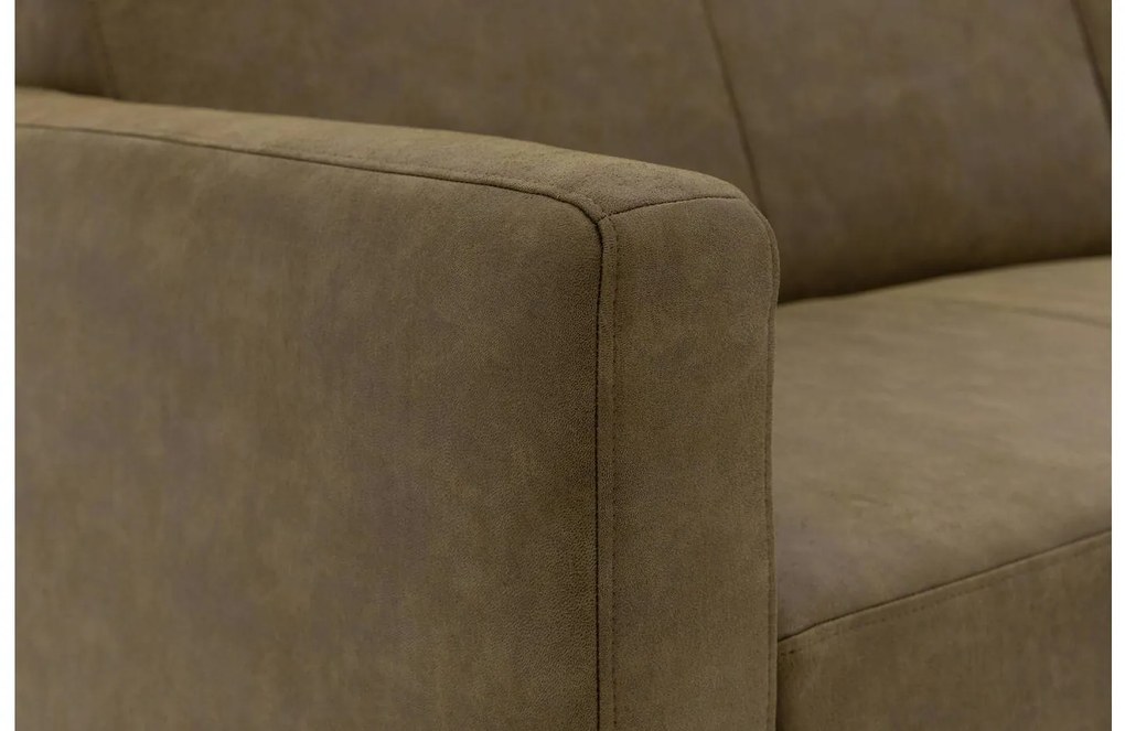 Goossens Key West groen, micro leer, 2-zits, modern design