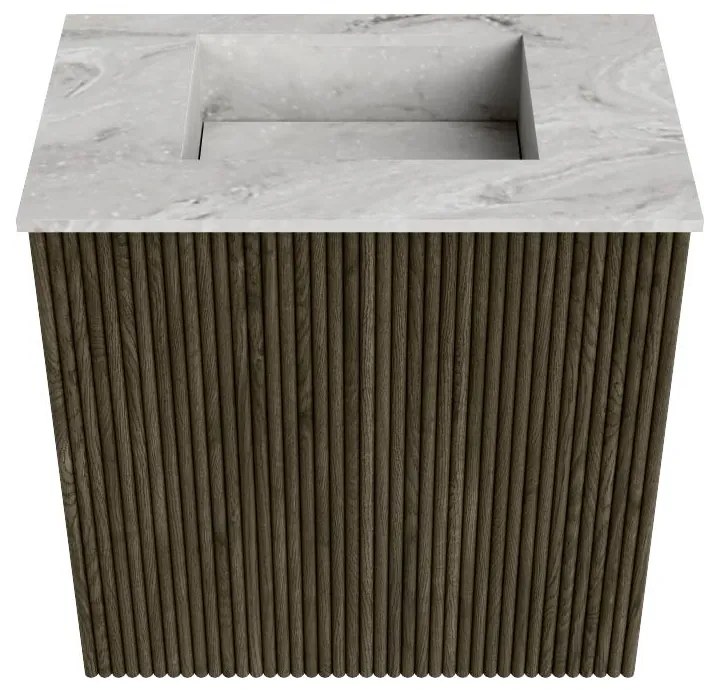 Mondiaz Joya DLux 40cm toiletmeubel shadow met wastafel faye midden zonder kraangat glace
