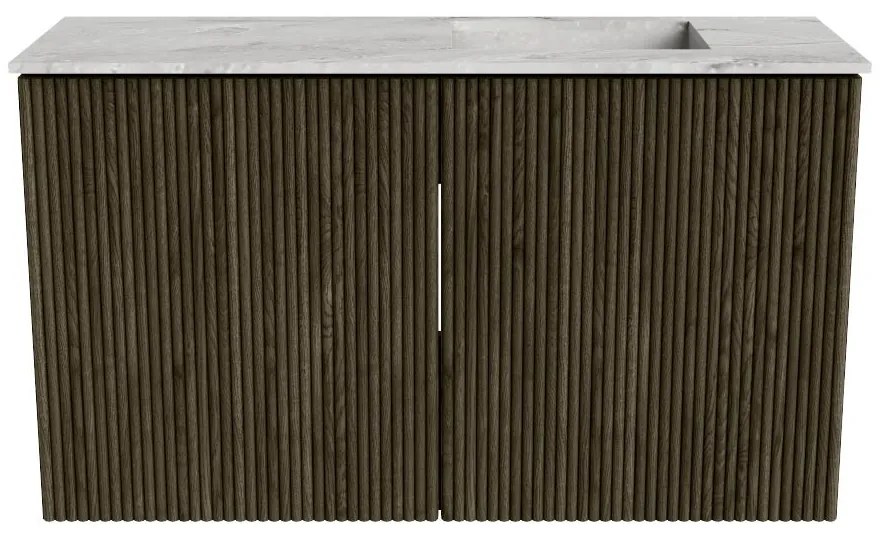 Mondiaz Joya DLux 70cm toiletmeubel shadow met wastafel faye rechts 1 kraangat glace