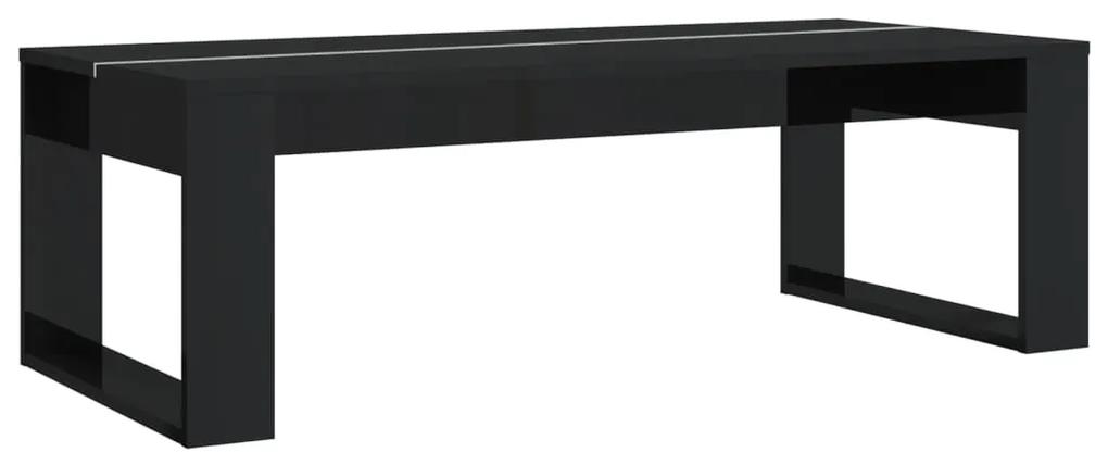 vidaXL Salontafel 110x50x35 cm bewerkt hout hoogglans zwart