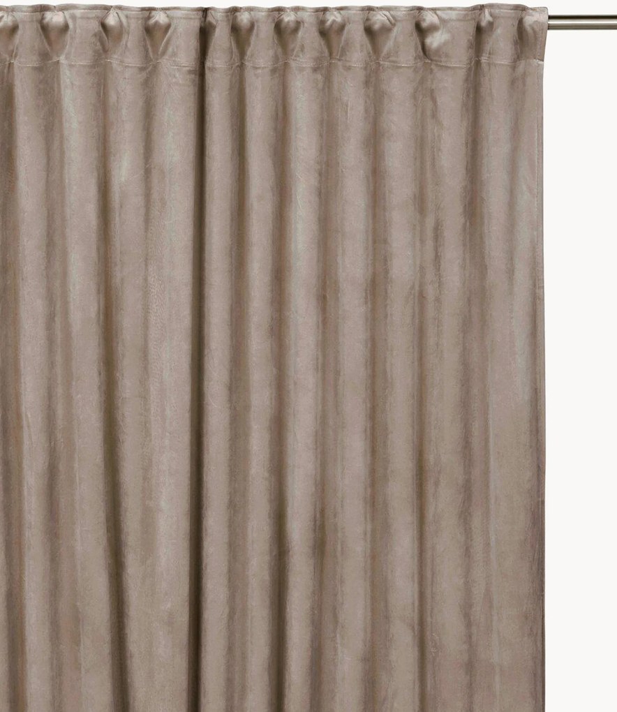 Fluwelen dim-out multibandgordijnen Estelle, 2-delig, B 135 cm