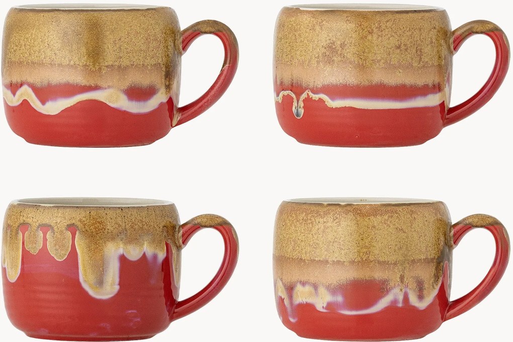 Mokken Sheen van keramiek, 4-delig