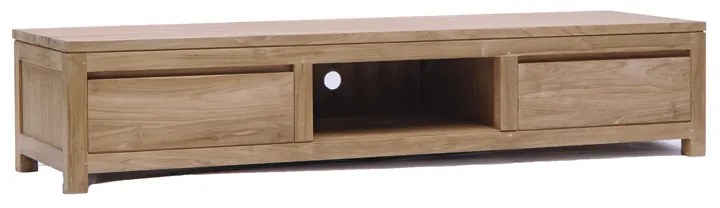 Laag Tv-meubel Teak - 2 Lades - 180cm - 180x50x37cm.
