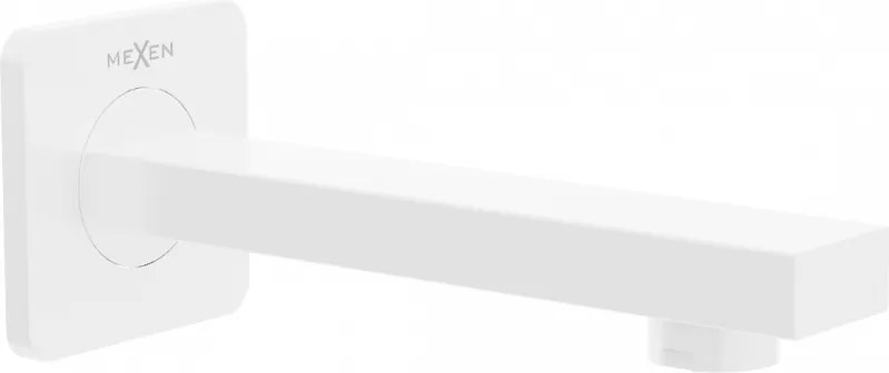 Mexen Cube wandgemonteerde baduitloop, wit - 79370-20