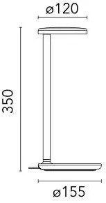 Flos - Bureaulamp Oblique Antraciet Methacrylaat