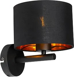 Moderne wandlamp zwart met goud - VT 1