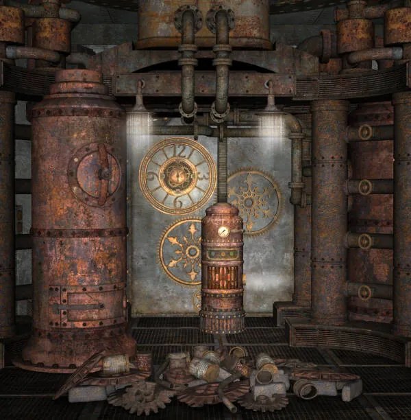 Ilustratie Steampunk boiler room, Ellerslie77