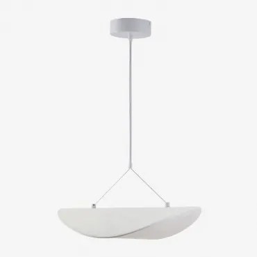 Zelvon Stoffen Led Plafondlamp Wit & ↔︎ 40 Cm - Sklum