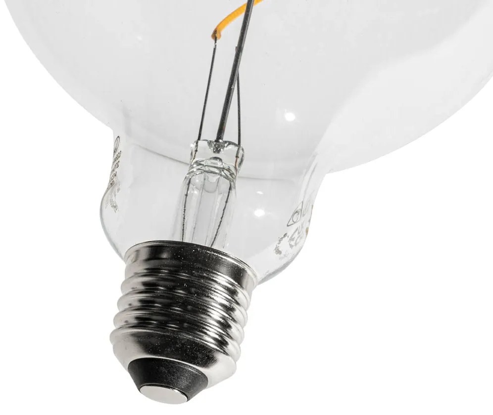 Set van 5 E27 dimbare LED lampen spiraal filament G125 4W 270 lm 2700K
