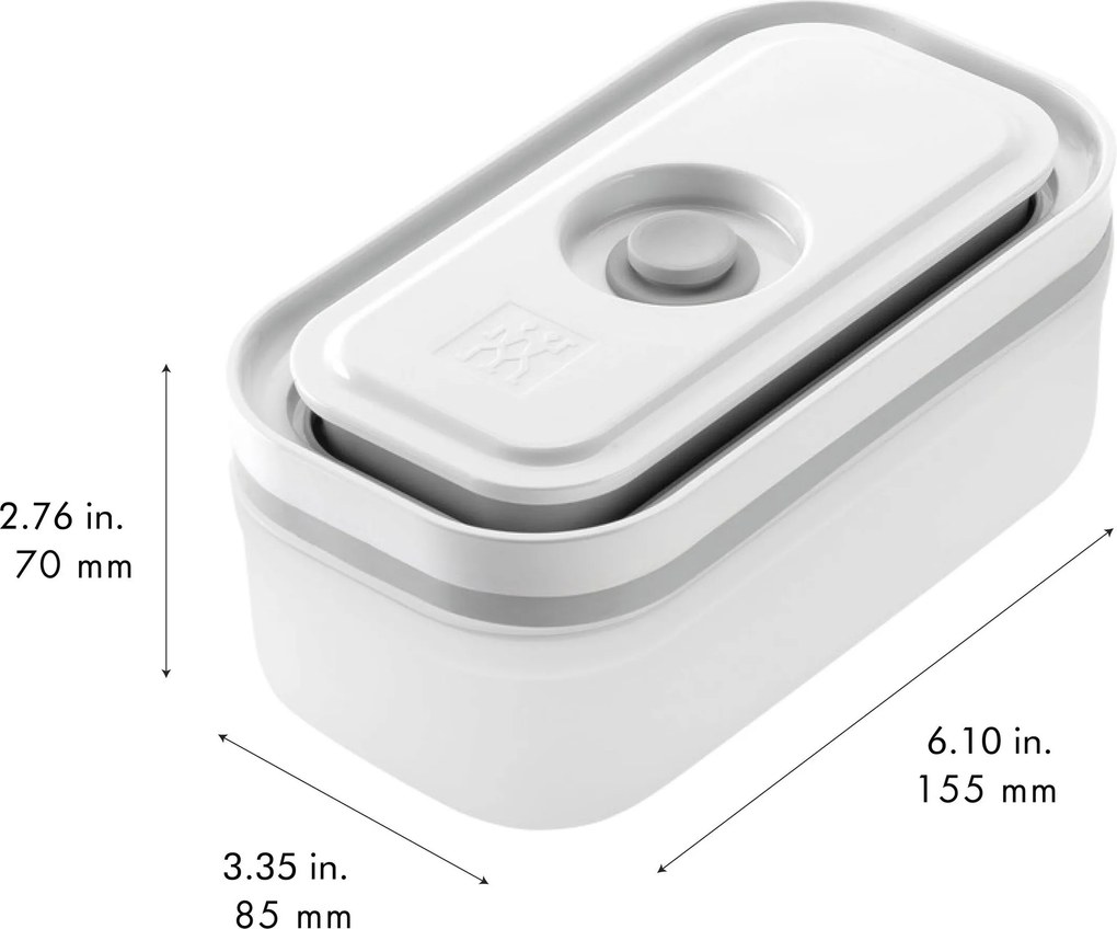 ZWILLING Fresh & Save Vacuümdoos S, Kunststof, semitransparant-Grijs - Fresh & Save - ZWILLING