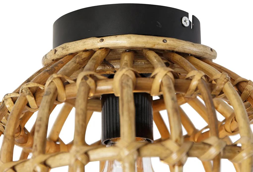Landelijke plafondlamp bamboe 25 cm - Canna Landelijk E27 rond Binnenverlichting Lamp