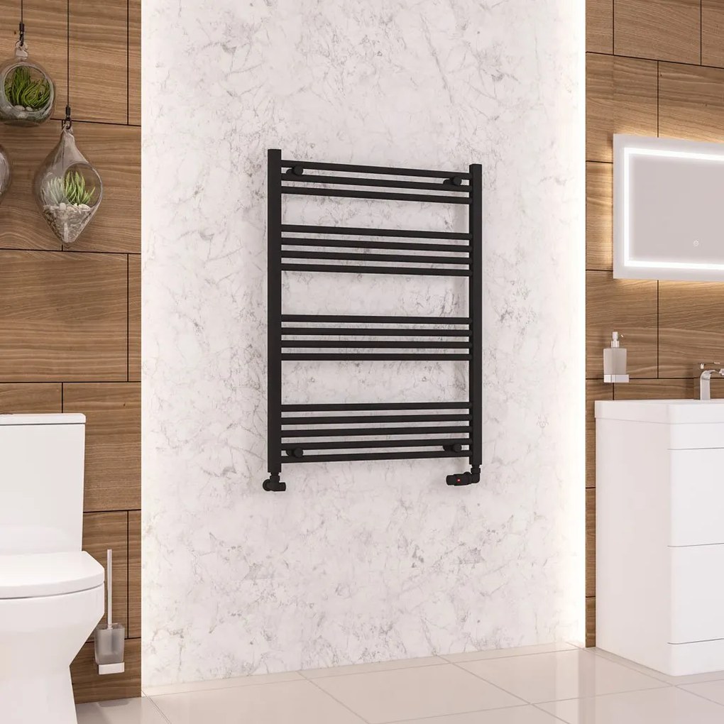 Eastbrook Wendover handdoekradiator 75x100cm 643W zwart mat