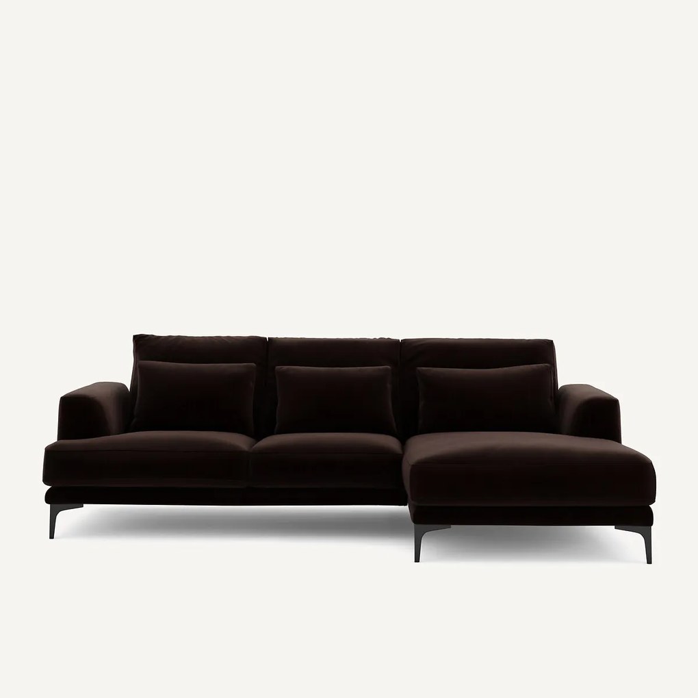 Linkse hoekbank fluweel, Marsile