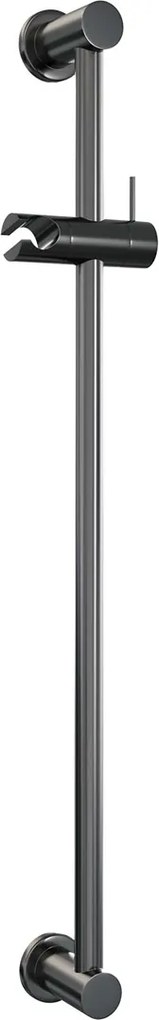 Brauer Stripe thermostatische badkraan met glijstang en 3 standen handdouche gunmetal geborsteld PVD