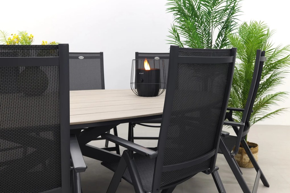 Hartman Napoli Xerix / GI Edison 280x140 cm. tafel - ovale verstelbare tuinset