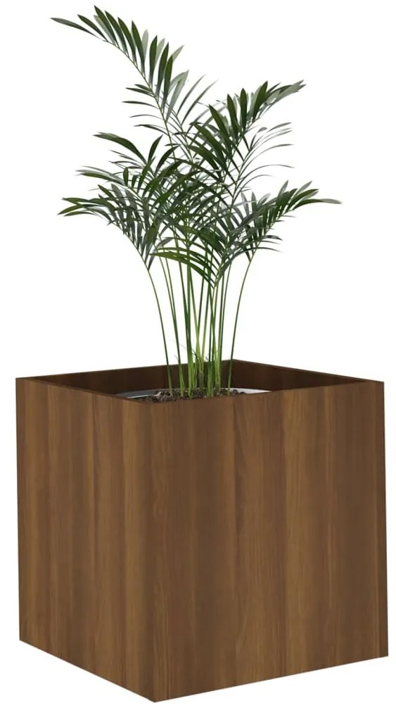 vidaXL Plantenbak 40x40x40 cm bewerkt hout bruineiken