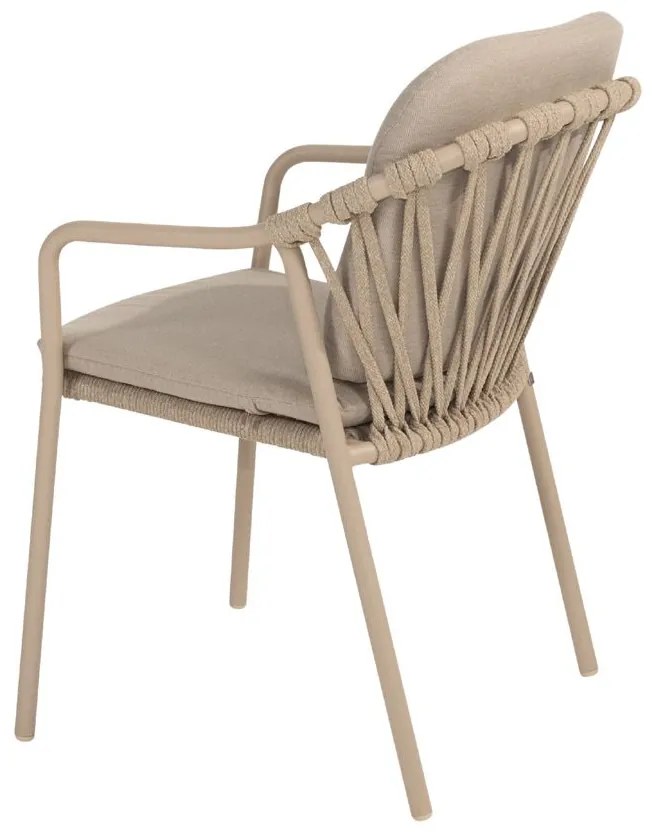 Taste by 4 Seasons Manitoba stapelbare tuinstoel latte SALE Tuinstoel taupe weerbestendig