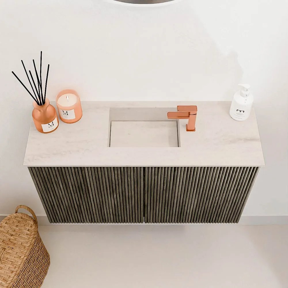 Mondiaz Joya DLux 70cm toiletmeubel shadow met wastafel faye midden 1 kraangat meli