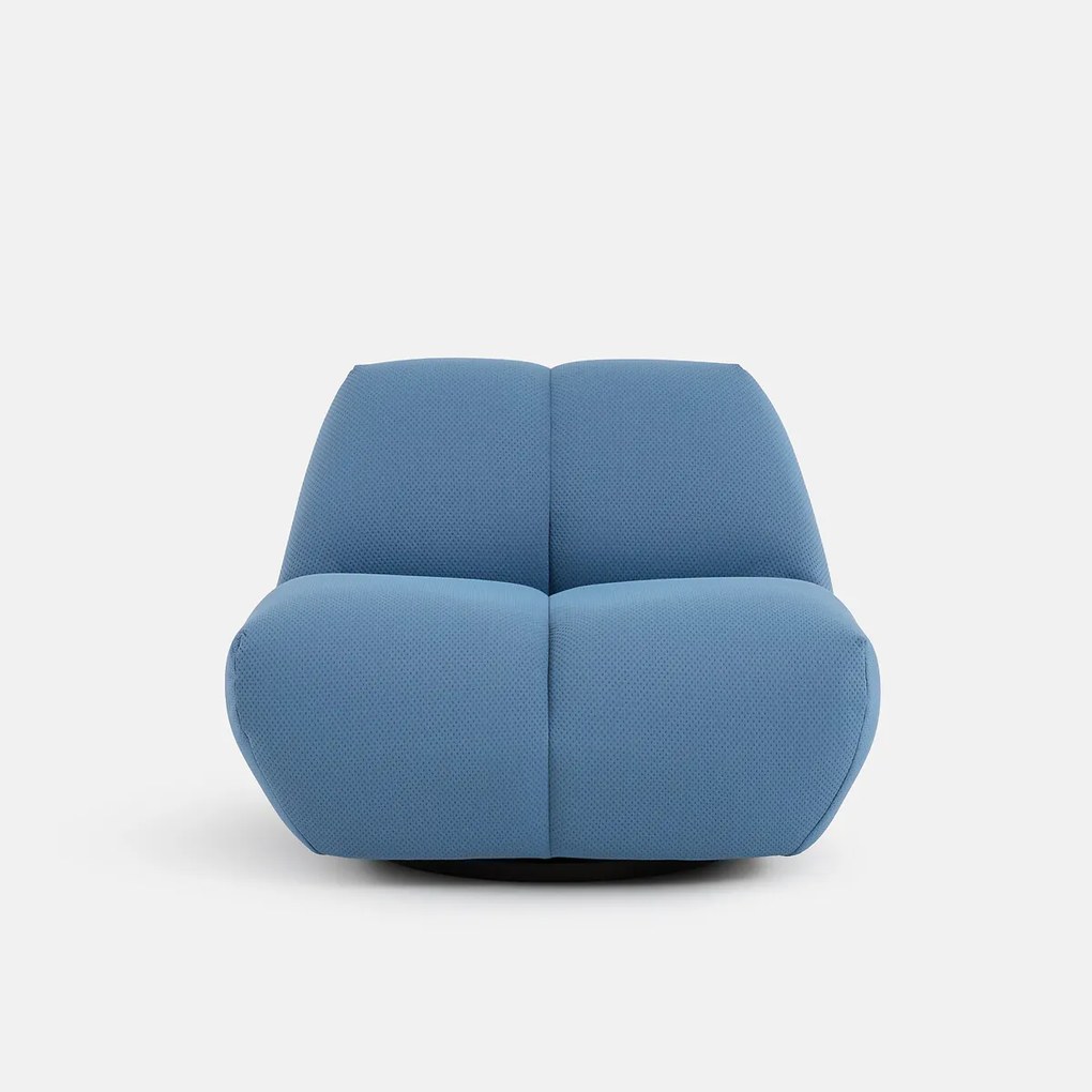 Draaibare fauteuil, gewatteerde stof, NURIA