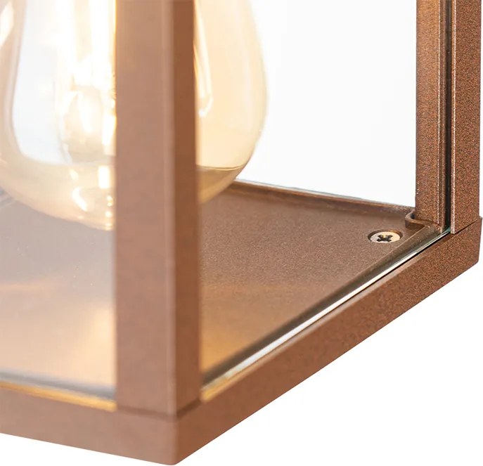 Industriële wandlamp roestbruin 38 cm 2-lichts IP44 - Charlois