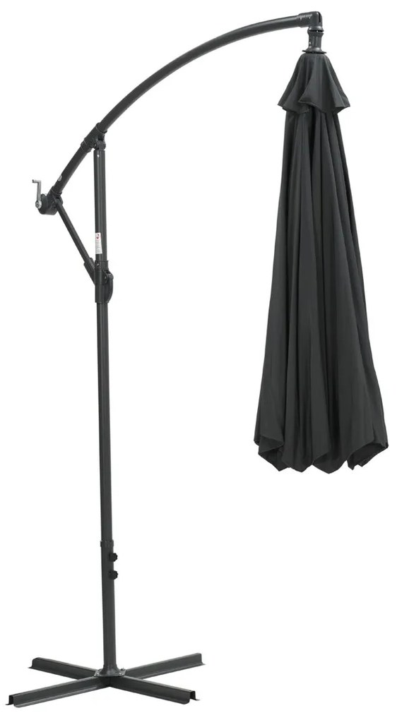 Garden Impressions Athene Zweefparasol Ø300 cm donker grijs