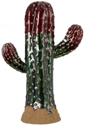Mica Decorations Beeld Cactus Fuchsia 28,5 Cm Keramiek /Rood
