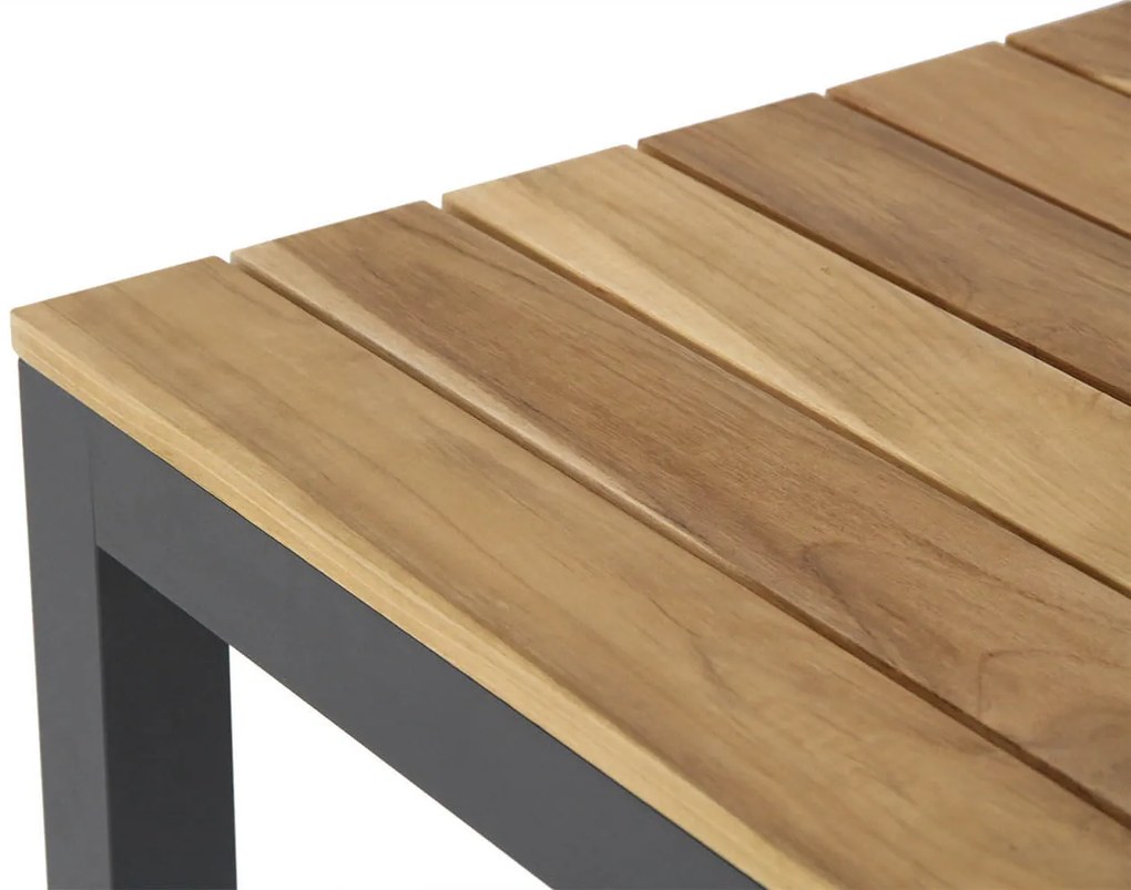 Dining Tuintafel vierkant 90 x 90 cm Aluminium/teak Naturel teak Mazzarino