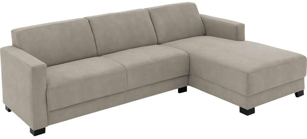 Goossens  My Style lichtgrijs, microvezel, 2,5-zits, stijlvol landelijk met chaise longue rechts