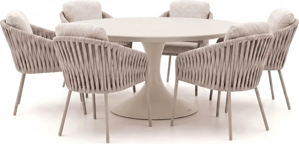 + 10% kassakorting | Diningset SUNS | 6 personen | Tuinset sintered stone | 7-delig | Kees Smit Tuinmeubelen