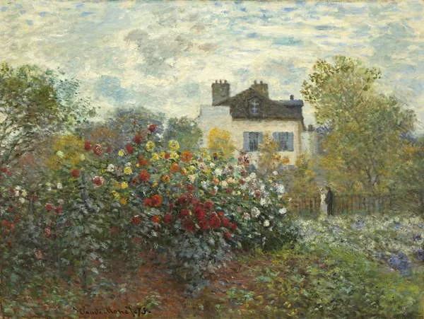 Claude Monet - Kunstdruk The Artist's Garden in Argenteuil , 1873, (40 x 30 cm)