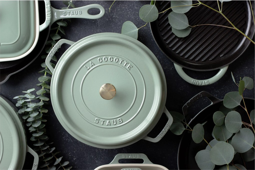 Staub La Cocotte Cocotte 26 cm / 5,25 l, Rond, eucalyptus - La Cocotte - Staub