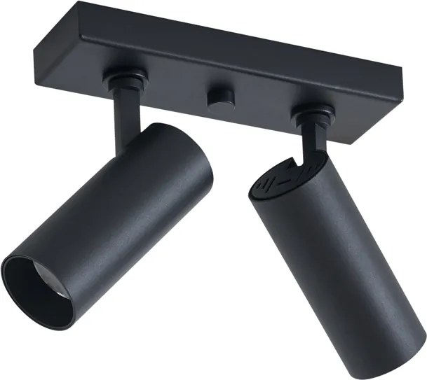 Moderne plafondlamp zwart incl. LED dimbaar 2-lichts - Tate