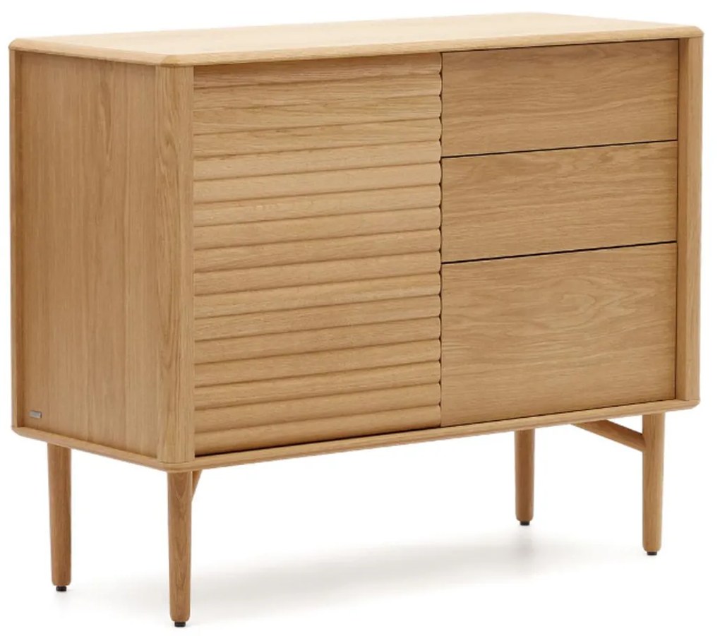 Kave Home Lenon Eiken Kastje Retro Design - 105x45x86cm.