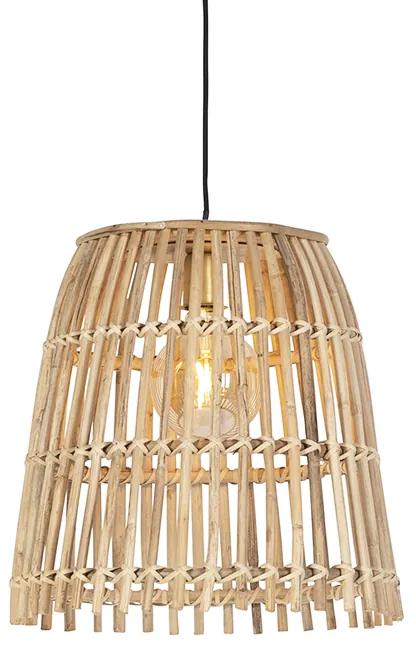 Landelijke hanglamp bamboe 34 cm - Cane Bucket Landelijk / Rustiek E27 Scandinavisch cilinder / rond Binnenverlichting Lamp