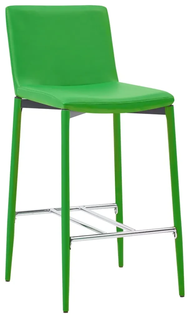 vidaXL Barkrukken 6 st kunstleer groen