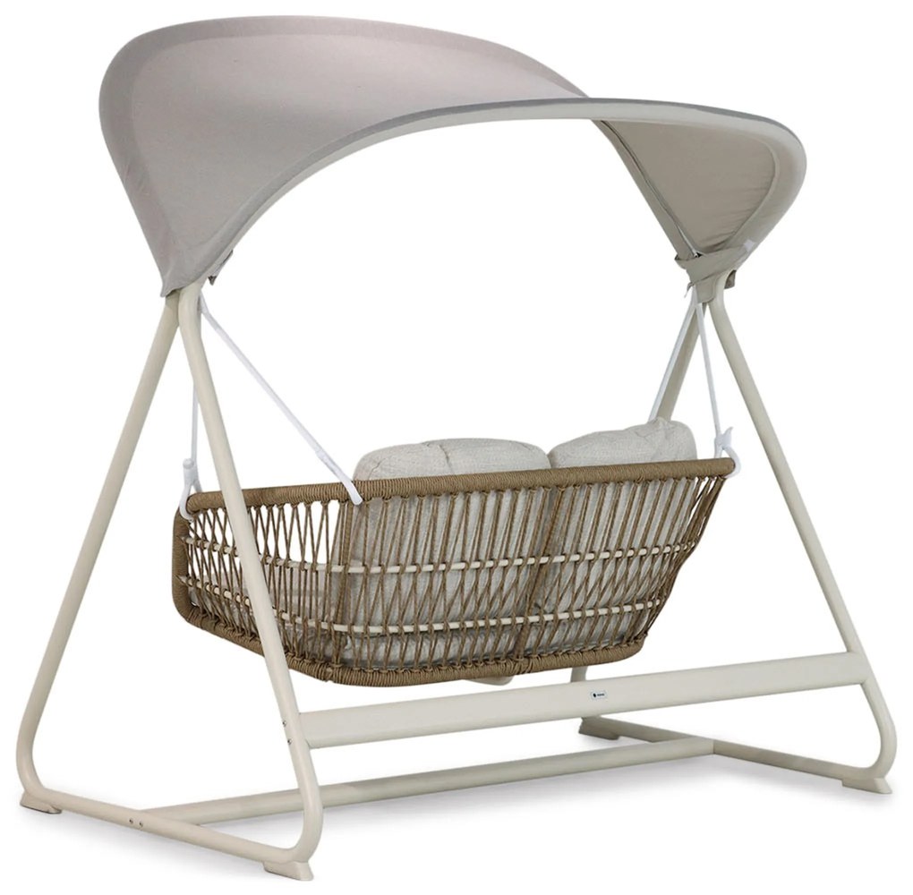 Coco Bali Schommelbank Aluminium/Rope Taupe