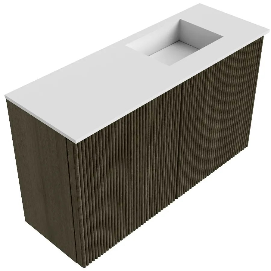 Mondiaz Joya 70cm toiletmeubel shadow met wastafel faye rechts zonder kraangat talc
