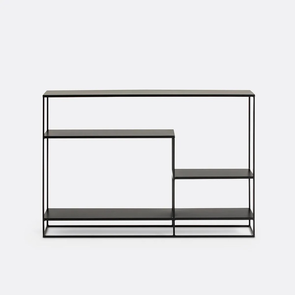 Asymmetrische wandtafel van metaal en staal, Miva