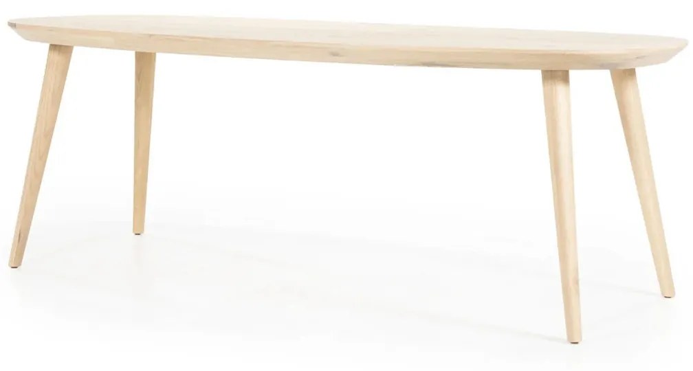 Eleonora Elijah Eiken Eettafel Met Afgeronde Hoeken 220 Cm - 220 X 100cm.