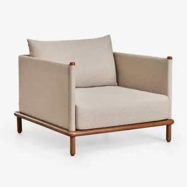 Acaciahouten Fauteuil Olivia Donker Acaciabruin - Sklum