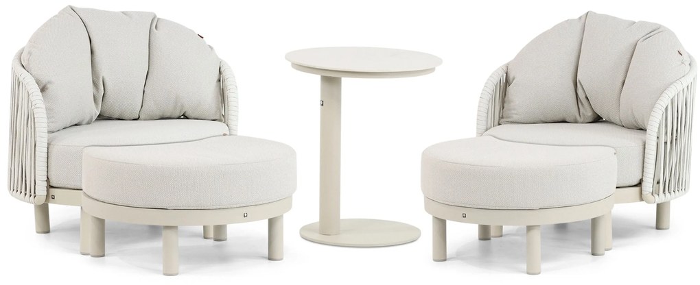 Bistroset 2 personen  Aluminium/rope Taupe Santika Furniture Santika
