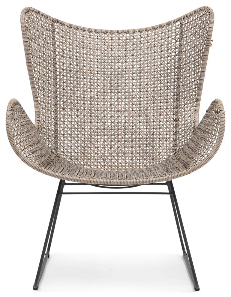 Rivièra Maison - Portofino Outdoor Butterfly Chair, graphite - Kleur: bruin