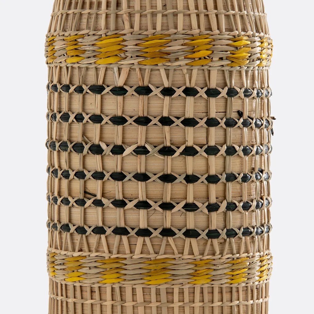 Decoratieve vaas in bamboe H42 cm Plooming