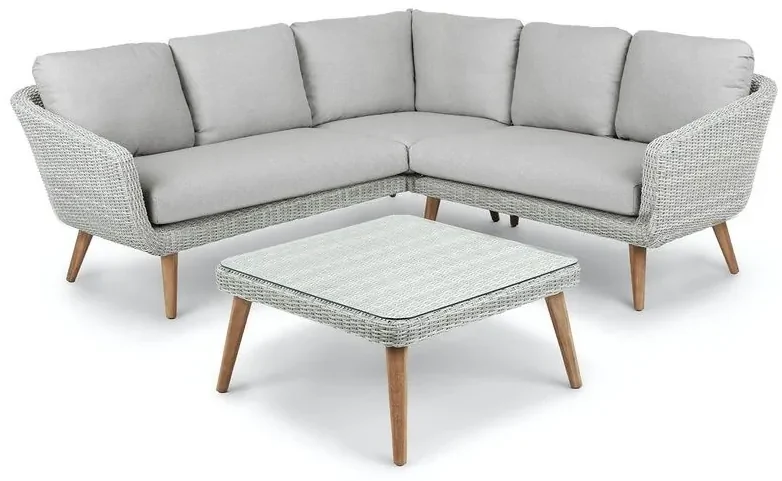 Garden Interiors Hoek Loungeset - MIRA - Wicker - Lichtgrijs - The Outsider