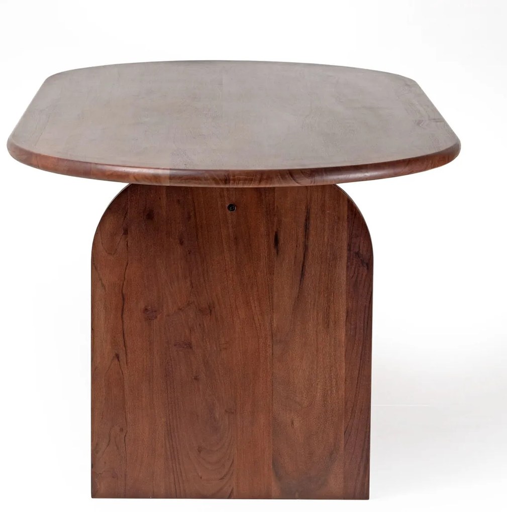 Japandi Eettafel Ronde Hoeken 200 Cm - 200 X 100cm.