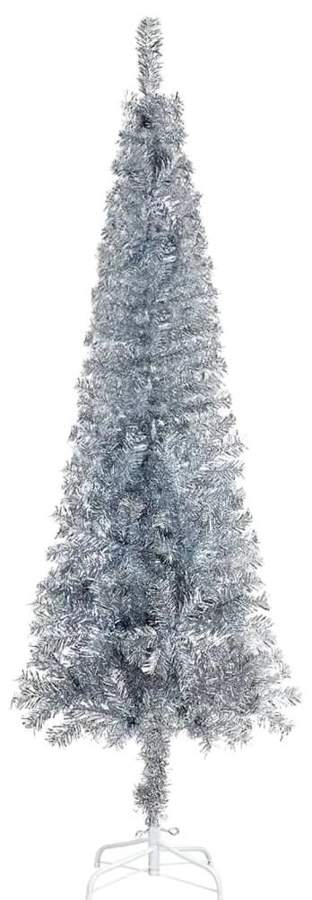 vidaXL Kerstboom smal 240 cm zilverkleurig