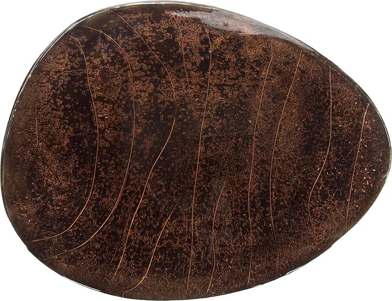 Salontafel Getrokken Glas Koperkleur Groot - 70 X 59cm.