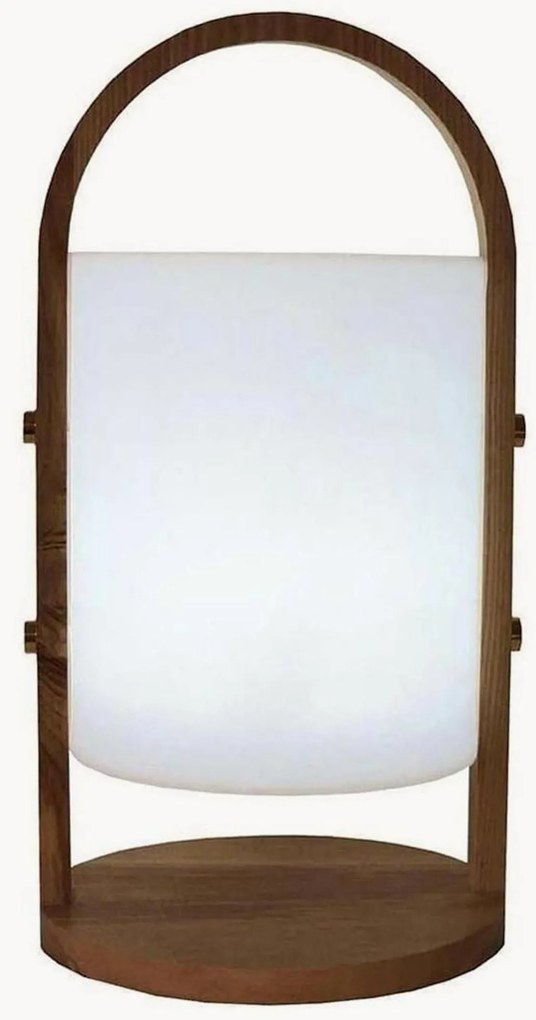Mobiele LED tafellamp Woody voor in- & outdoor